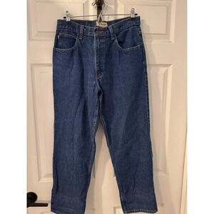 LL Bean Mens 33x28 ‎ (31x27 Actual) Classic Fit Straight Leg Denim Blue Jeans